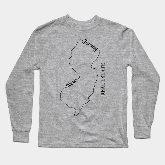 New Jersey Real Estate Long Sleeve T-Shirt by atomicpropertiesnc